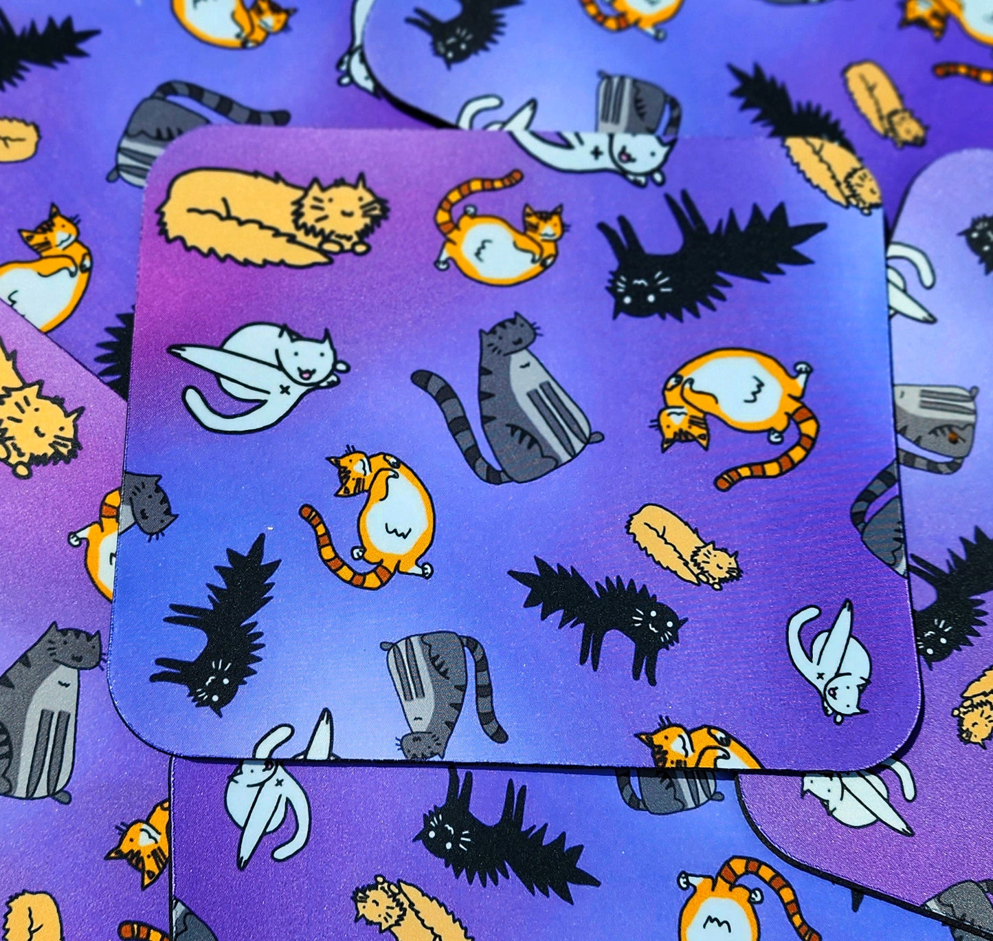 Purple Cat 8"x9" Mousepad
