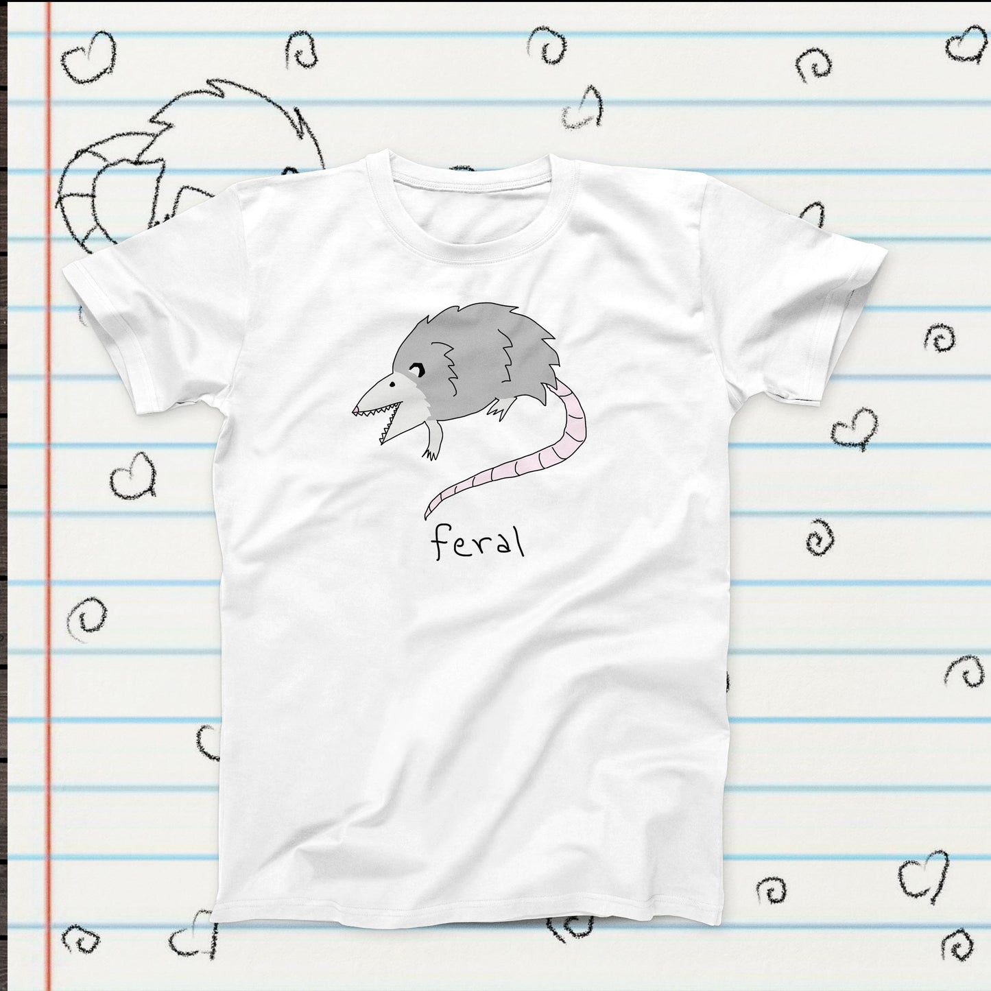 Feral Possum Meme T-Shirt: Sublimation Print, Funny Possum Fan Gift