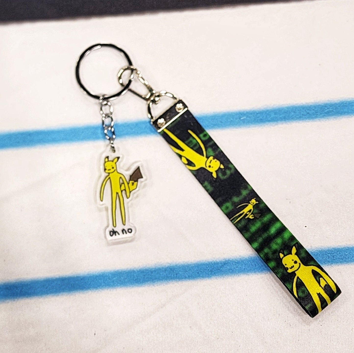 Oh No Electric Friend Keychain Nylon Lanyard