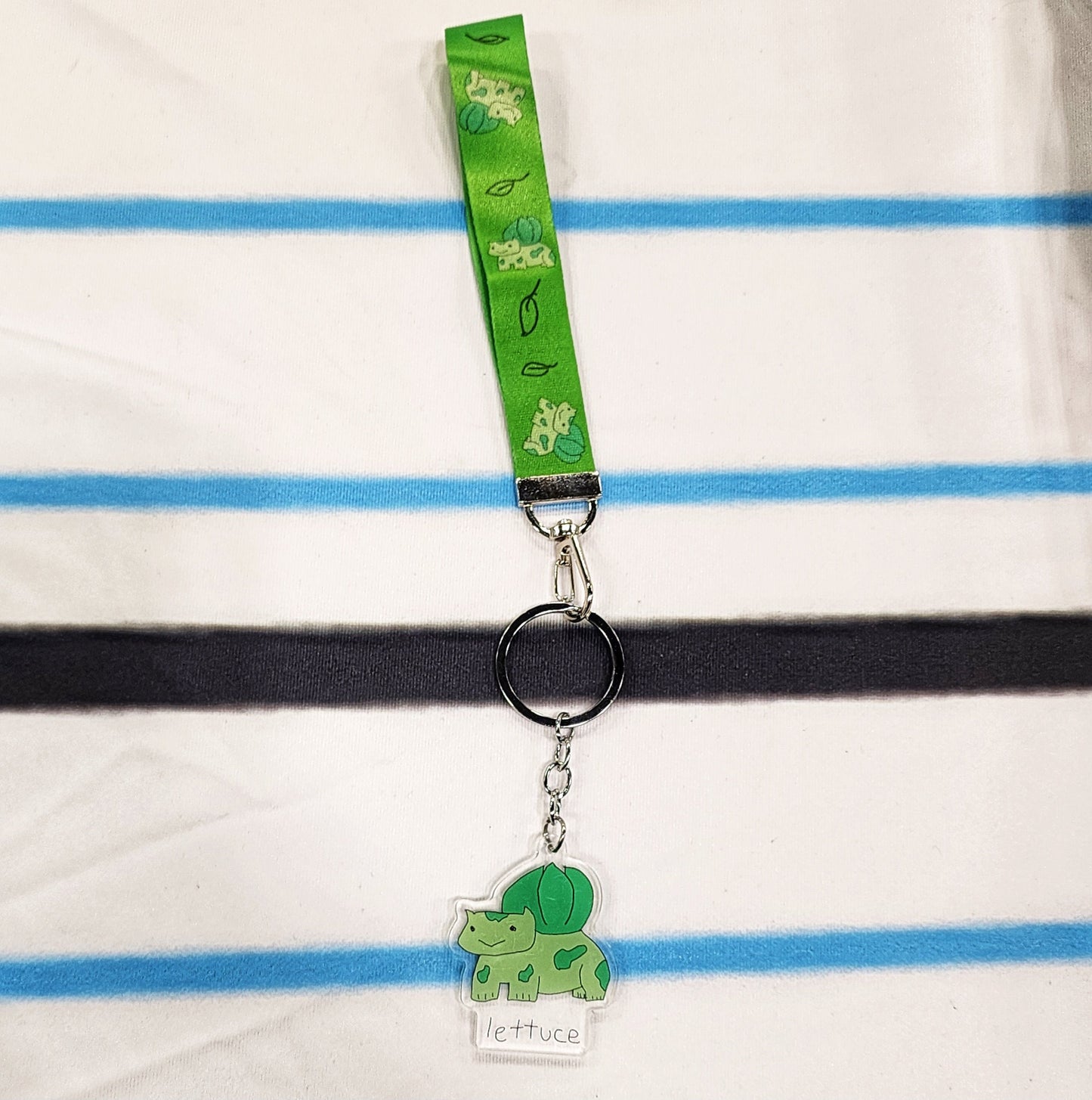 Lettuce Frog Friend Keychain Nylon Lanyard