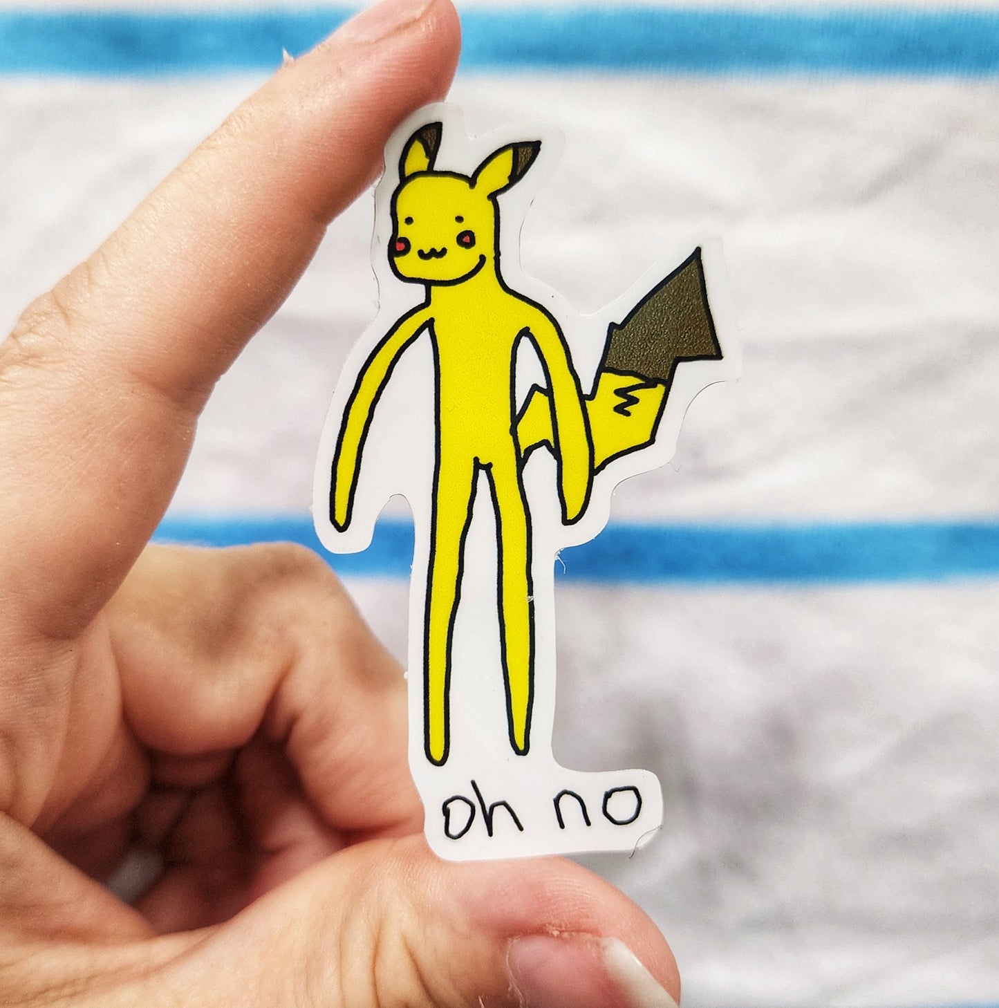 Long Leg Electric Friend Oh No Meme Vinyl Die-cut Sticker