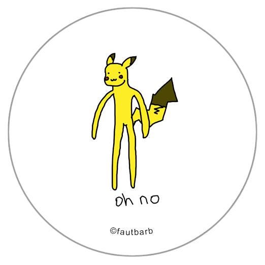Oh No Long Electric Friend 1.25" Button