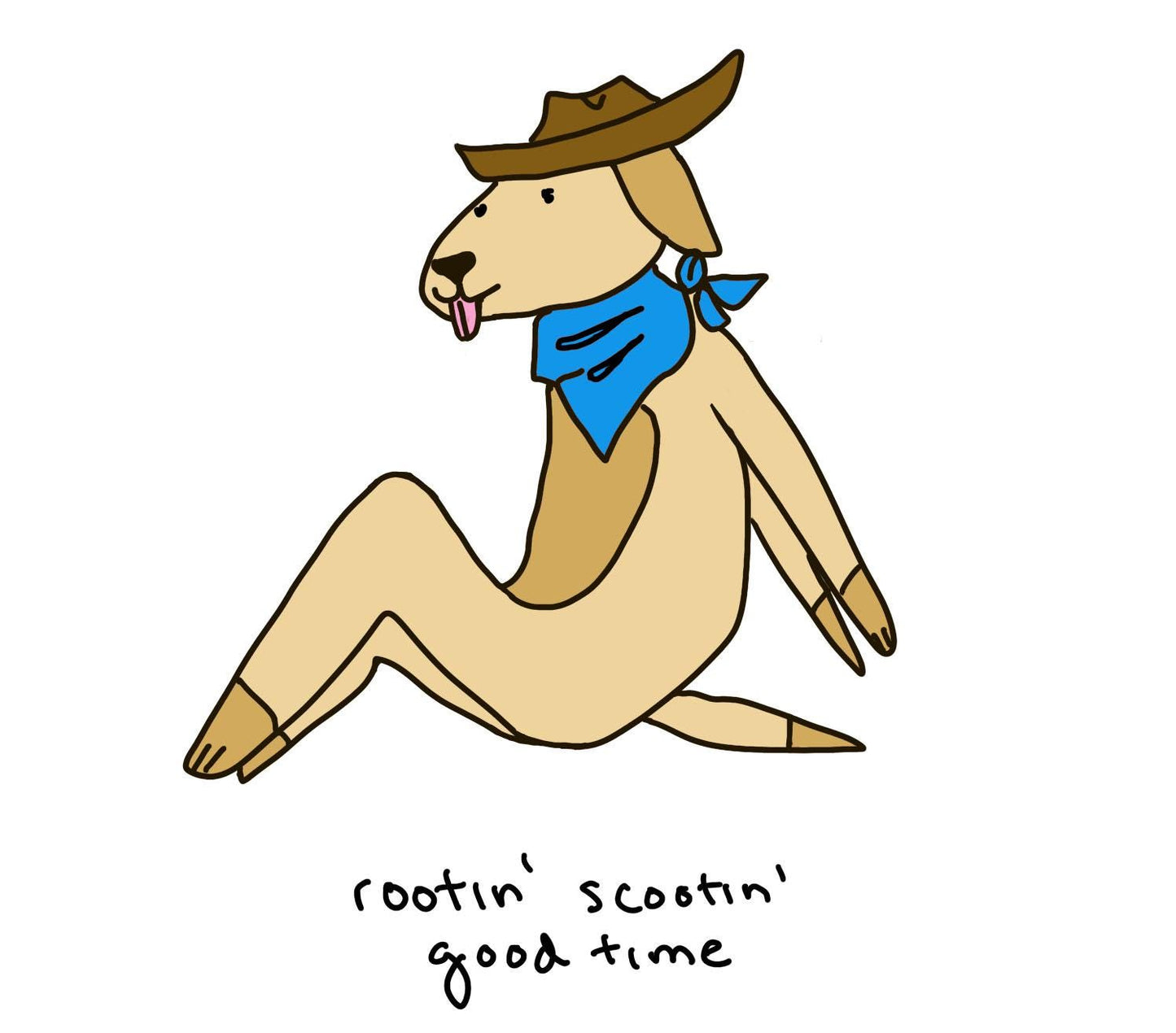 Rootin Scootin Good Time Cowboy Dog 1.25" Button