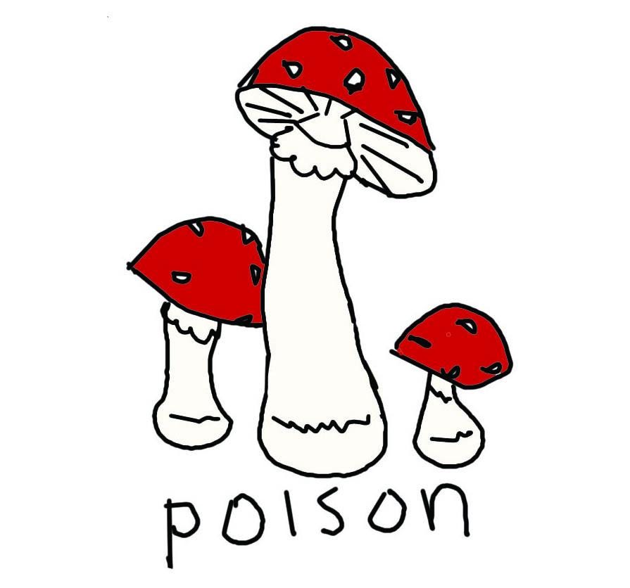 Poison Mushroom 1.25" Button