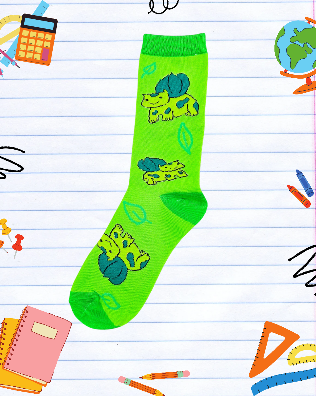 Novelty Lettuce Grass Type Friend Woven Funny Socks