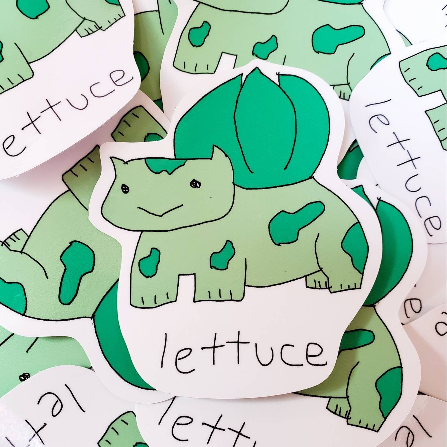 succulent die cut Lettuce Succulent Friend 3 inch Vinyl Die-Cut Sticker – fautbarb