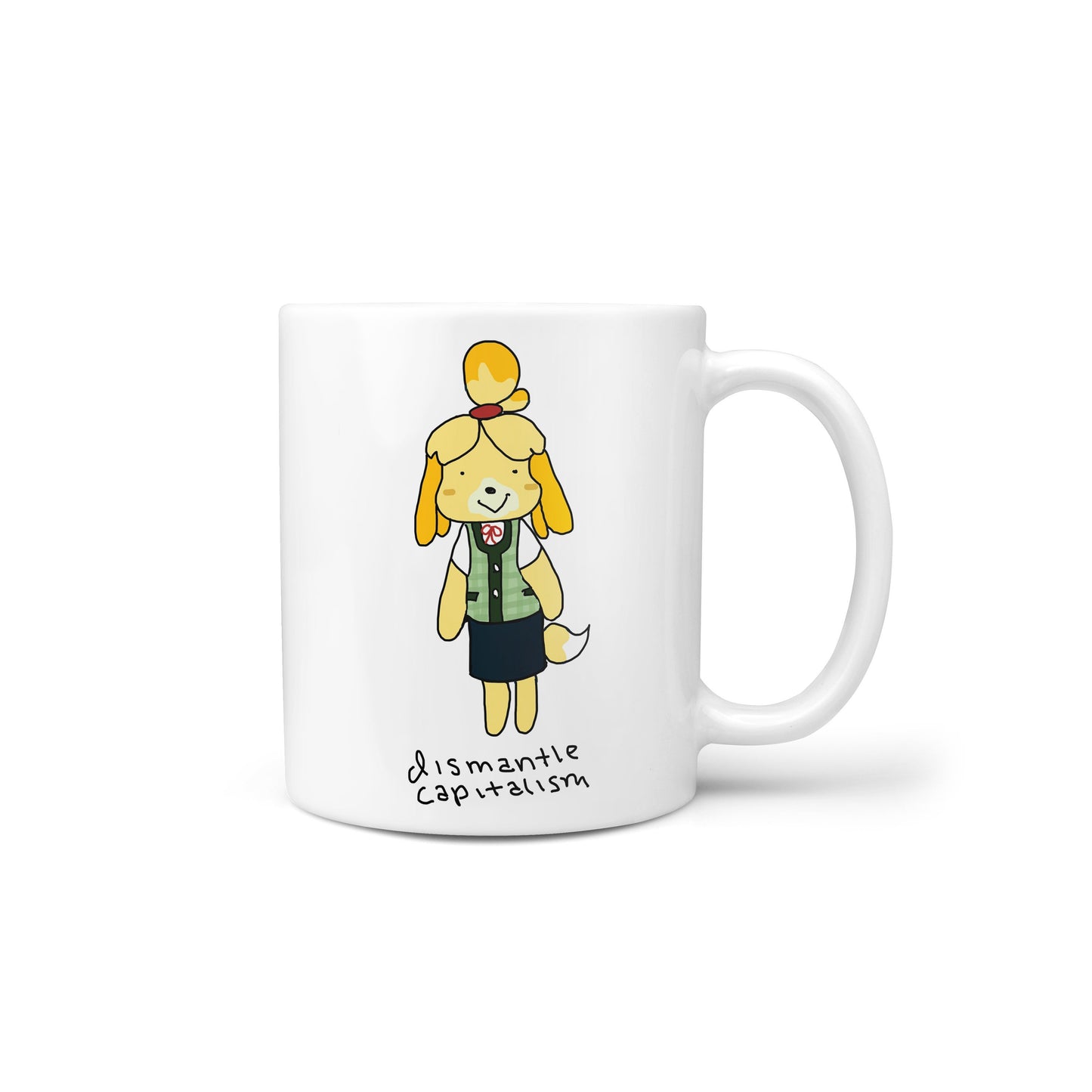 Dog Dismantle Capitalism Novelty Meme Mug