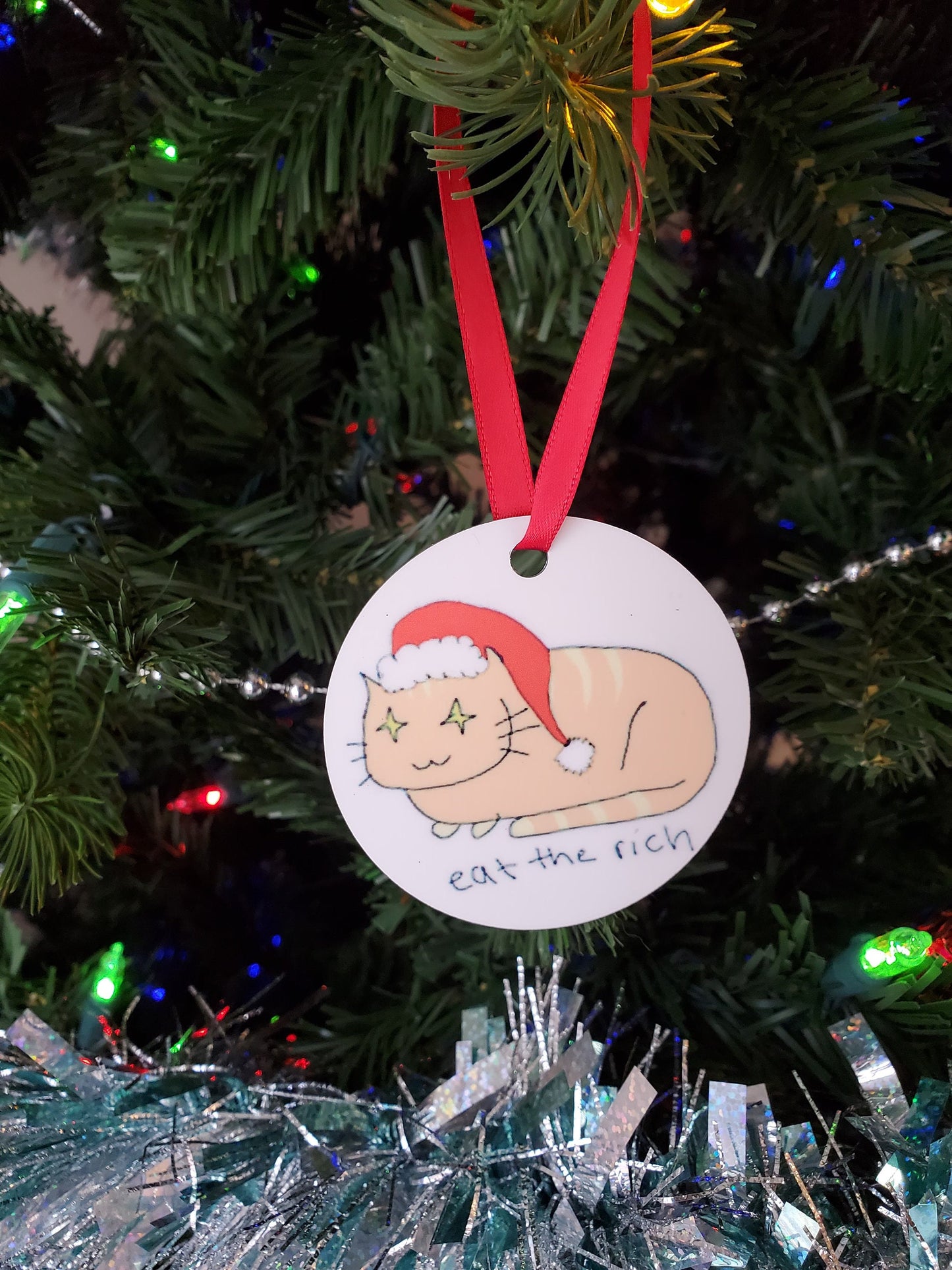 Eat the Rich 2.75" Aluminum Customizable Ornament