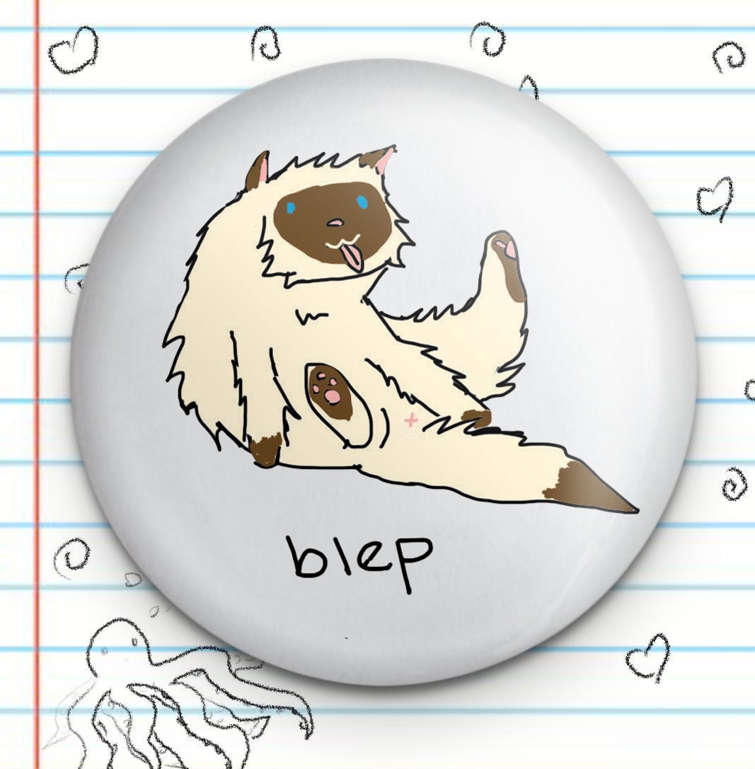 Blep Tongue Cat 1.25" Button