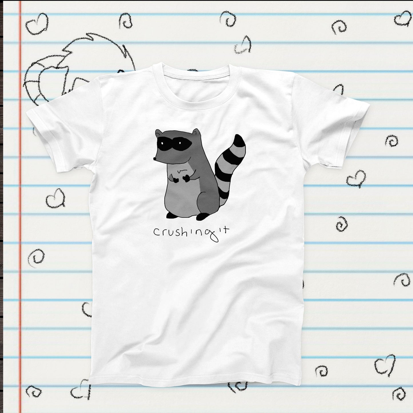 Crushing It Raccoon Novelty T-Shirt