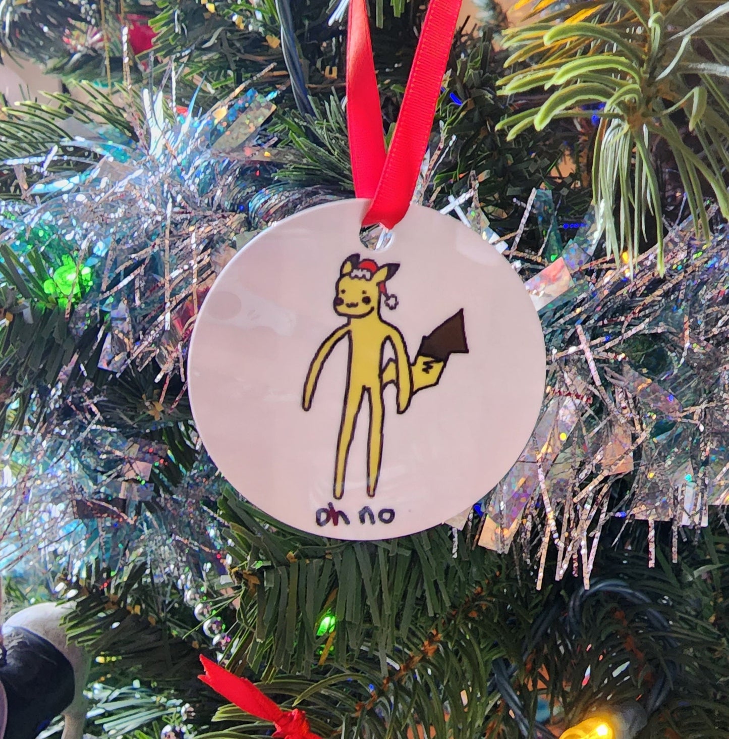 Oh No Cursed Electric Friend 2.75" Aluminum Customizable Ornament