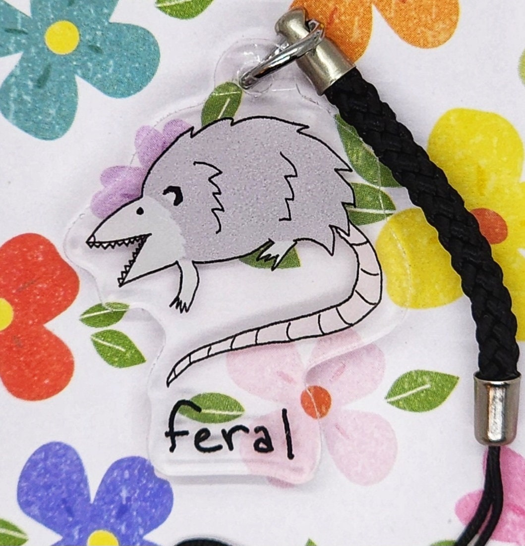 Feral Possum 1.5 inch Acrylic Charm