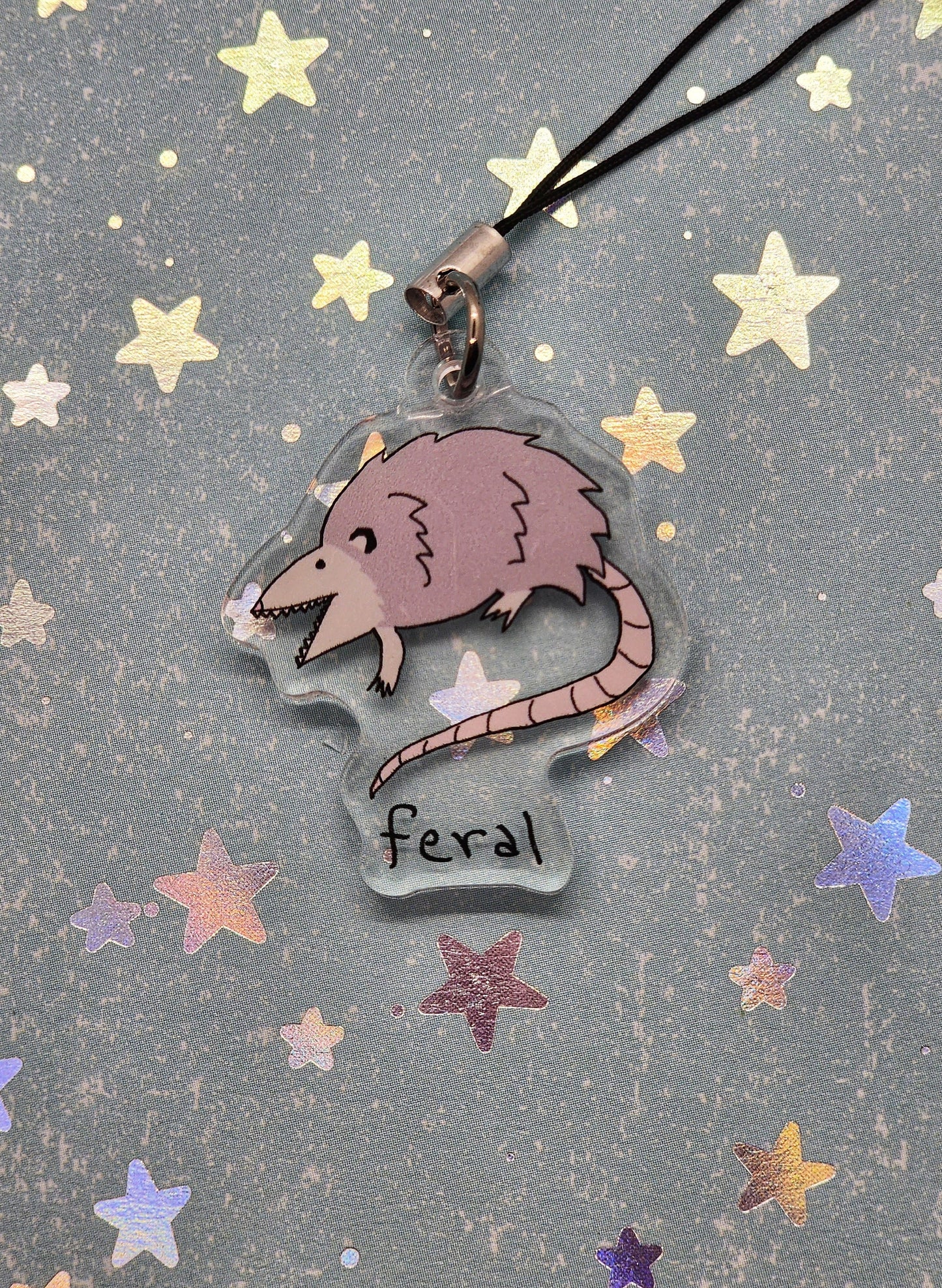Feral Possum 1.5 inch Acrylic Charm