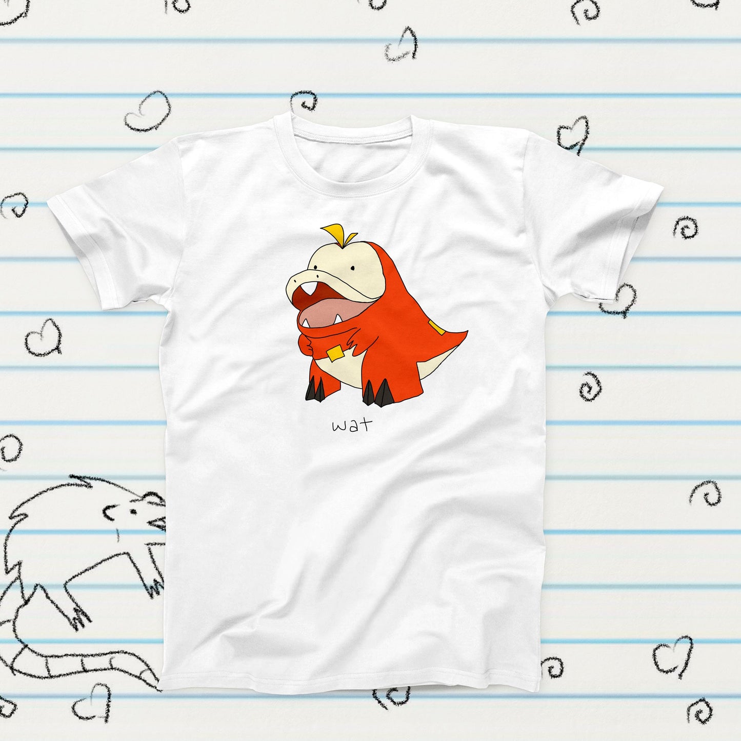 Clueless Wat Fire Red Gator Friend Meme Shirt