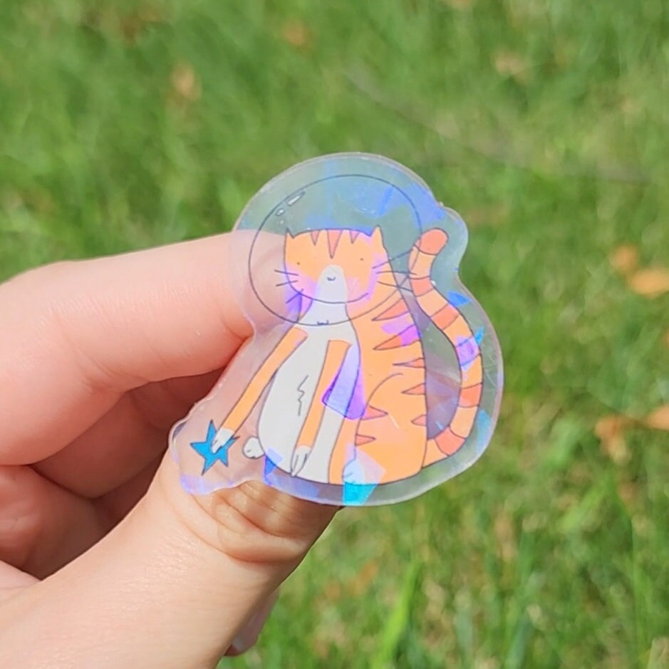 Space Cadet Astronaut Cat Acrylic 1.5 Inch Pin, Cozy Game Acrylic Pin, Cat Lover Gift, Cat Pin, Space Aesthetic, Kawaii Pin, Cat Lady Pin