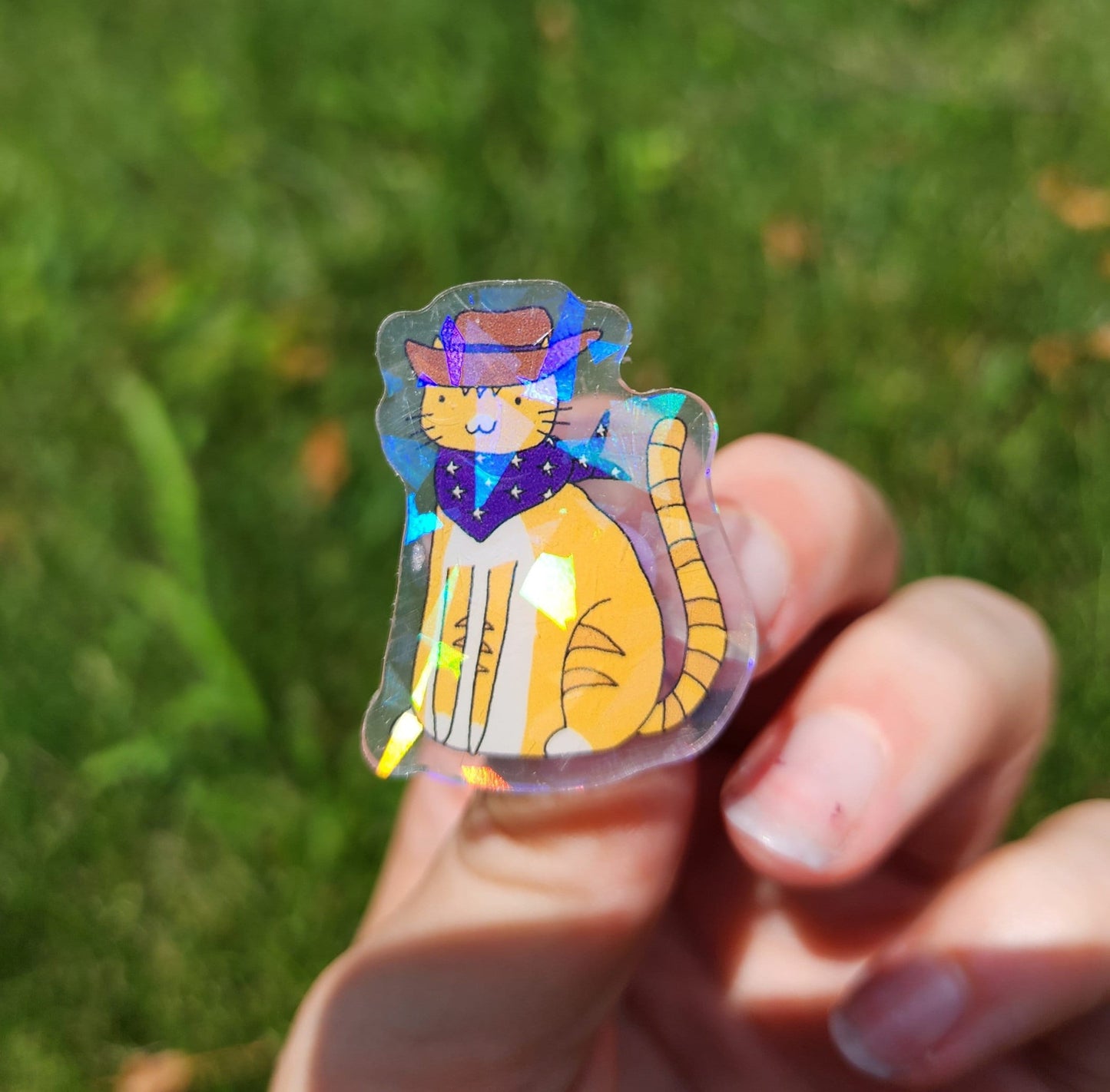 Meowdy Howdy Cowboy Cat Acrylic 1.5 Inch Pin, Cozy Game Acrylic Pin, Cat Lover Gift, Cat Pin, Western Aesthetic, Kawaii Pin, Cat Lady Pin