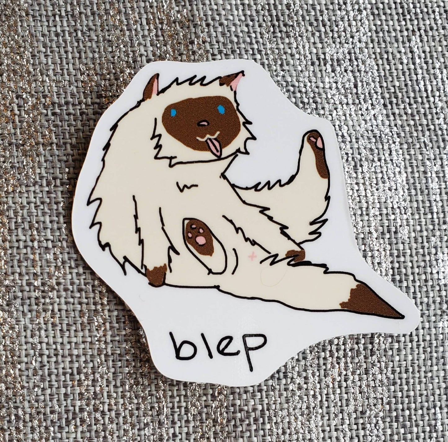 Blep Tongue Cat Meme Vinyl Die-Cut Sticker