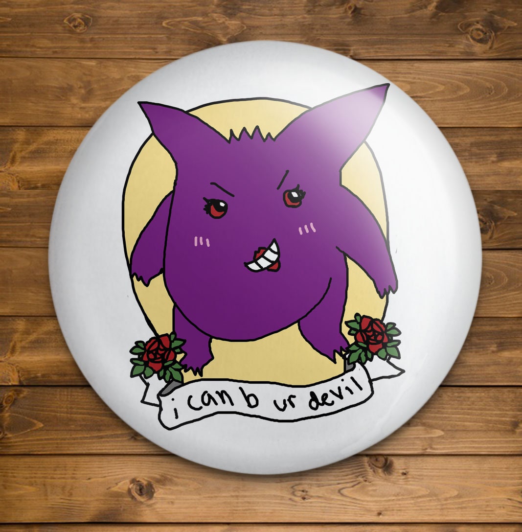Devil Ghost Demon Meme 1.25" Button