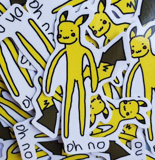 Long Leg Electric Friend Oh No Meme Vinyl Die-cut Sticker