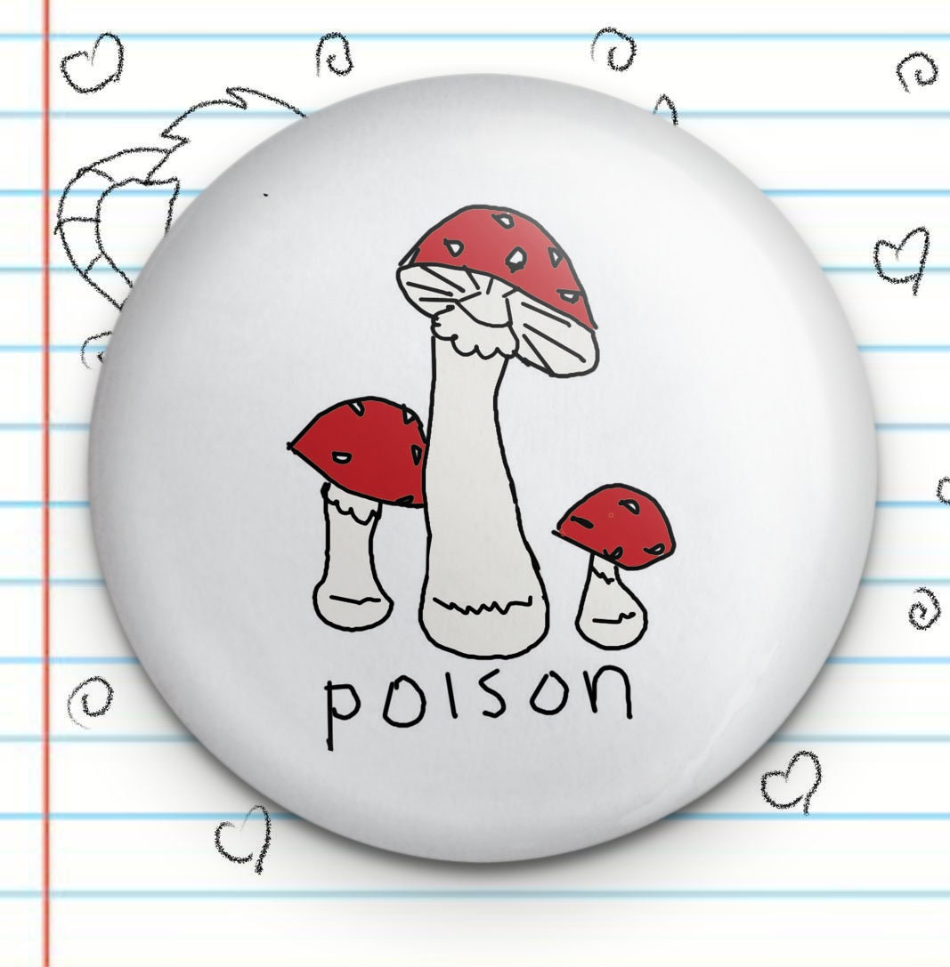 Poison Mushroom 1.25" Button