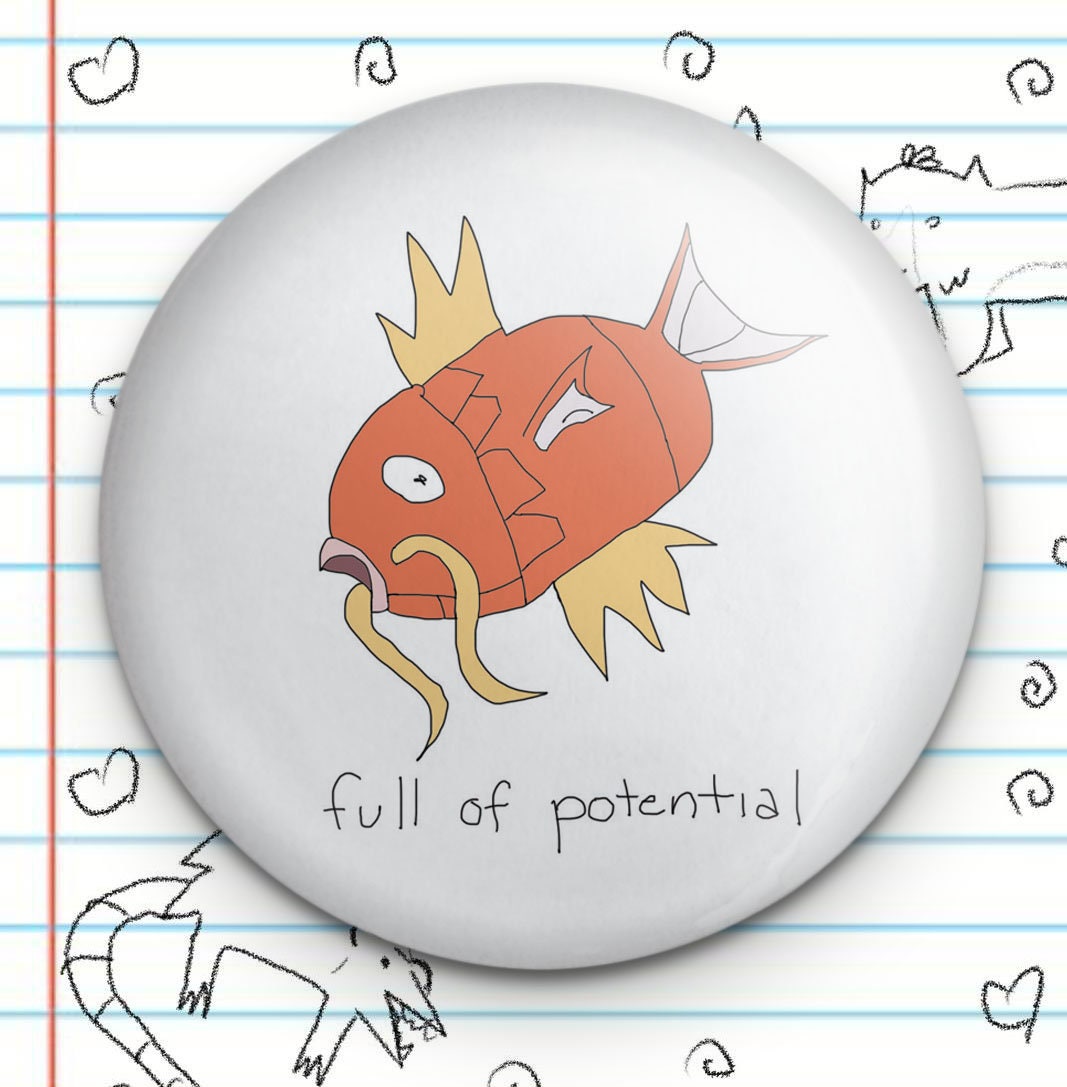 Helpless Koi Friend 1.25" Button