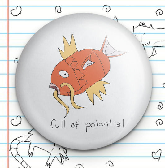 Helpless Koi Friend 1.25" Button