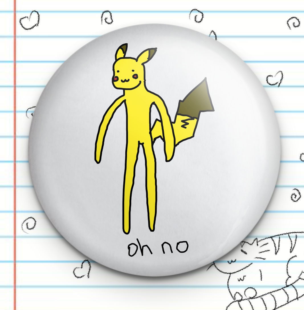 Oh No Long Electric Friend 1.25" Button