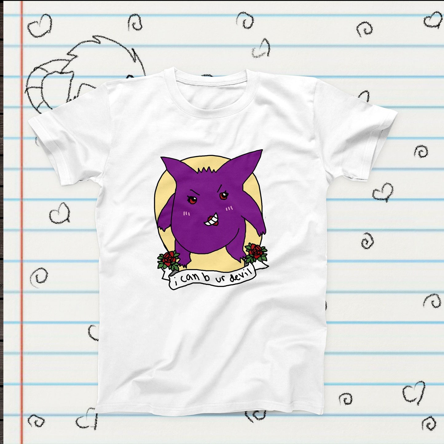Devil Meme Graphic T-Shirt: Sublimated Gamer Fan Gift
