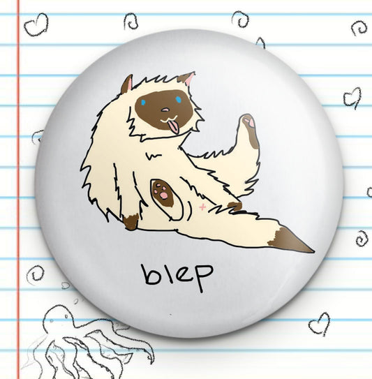 Blep Tongue Cat 1.25" Button