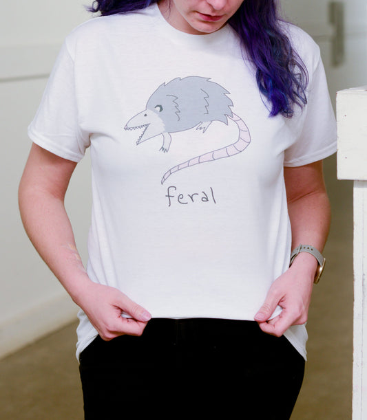 Feral Possum Meme T-Shirt: Sublimation Print, Funny Possum Fan Gift