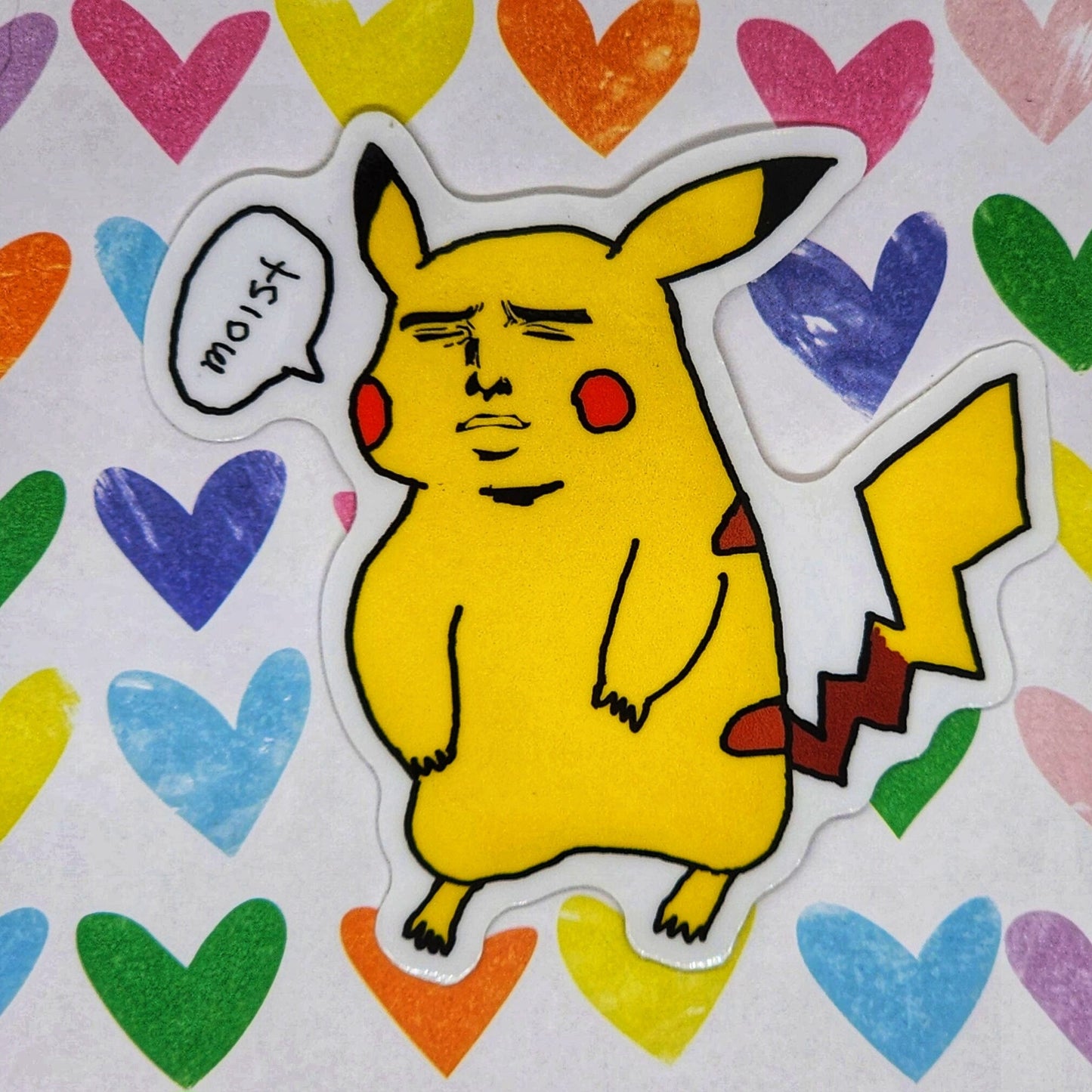 Cursed Electric Friend Moist Meme Vinyl Die-cut Sticker