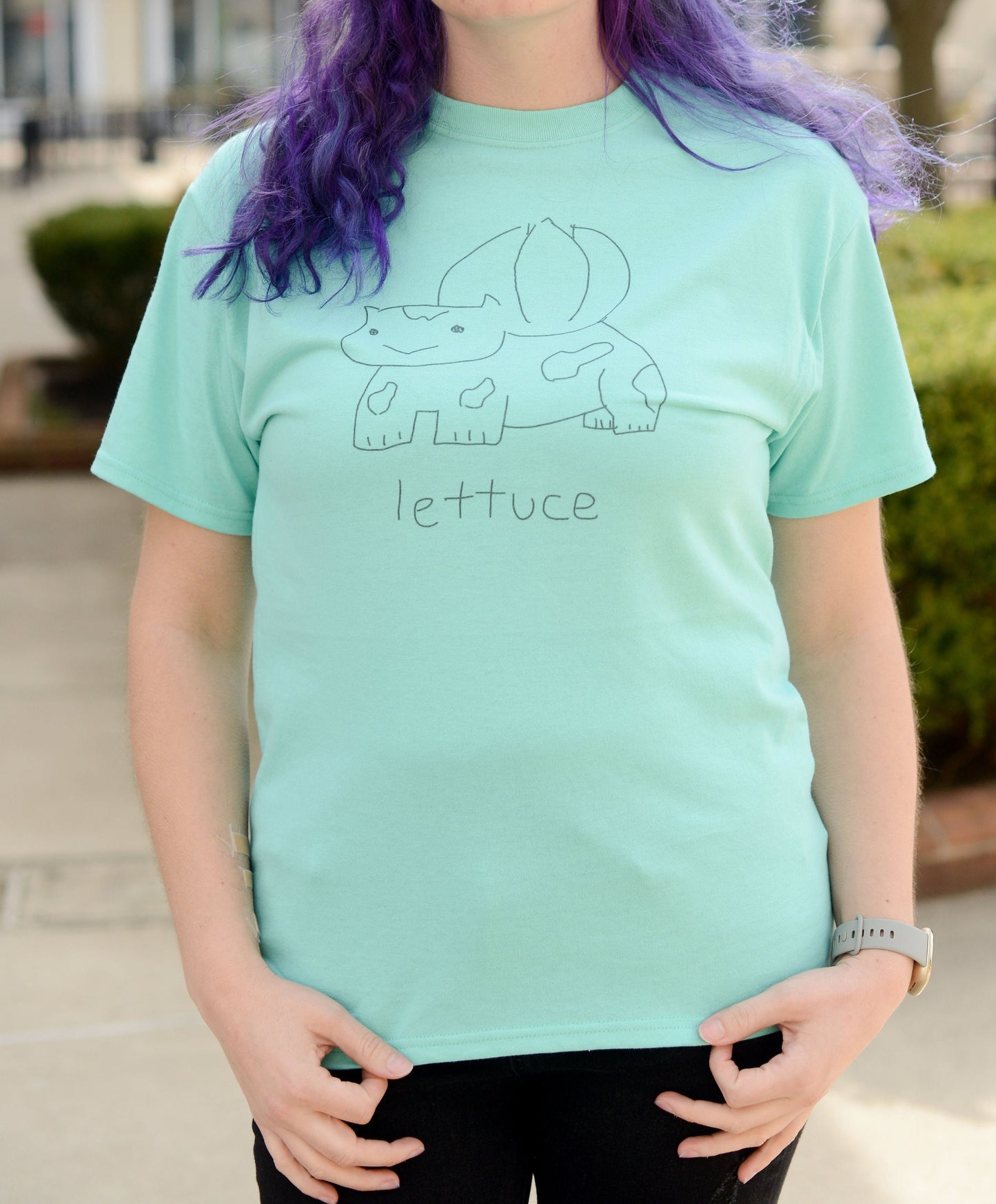 Succulent Friend Lettuce T-Shirt: Sublimation Print, Gamer Gift