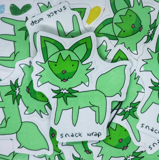 Snack Wrap Magical Leaf Friend Vinyl Die-Cut Sticker