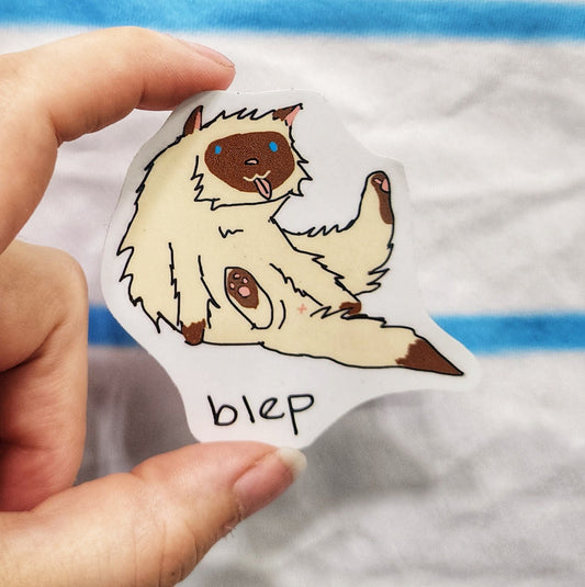 Blep Tongue Cat Meme Vinyl Die-Cut Sticker