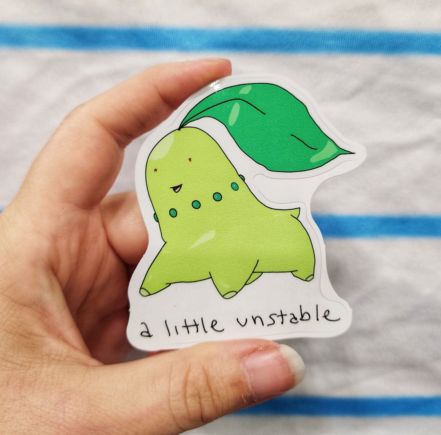Unstable Leaf Friend Vinyl Sticker - Gamer Fan Kawaii Decal