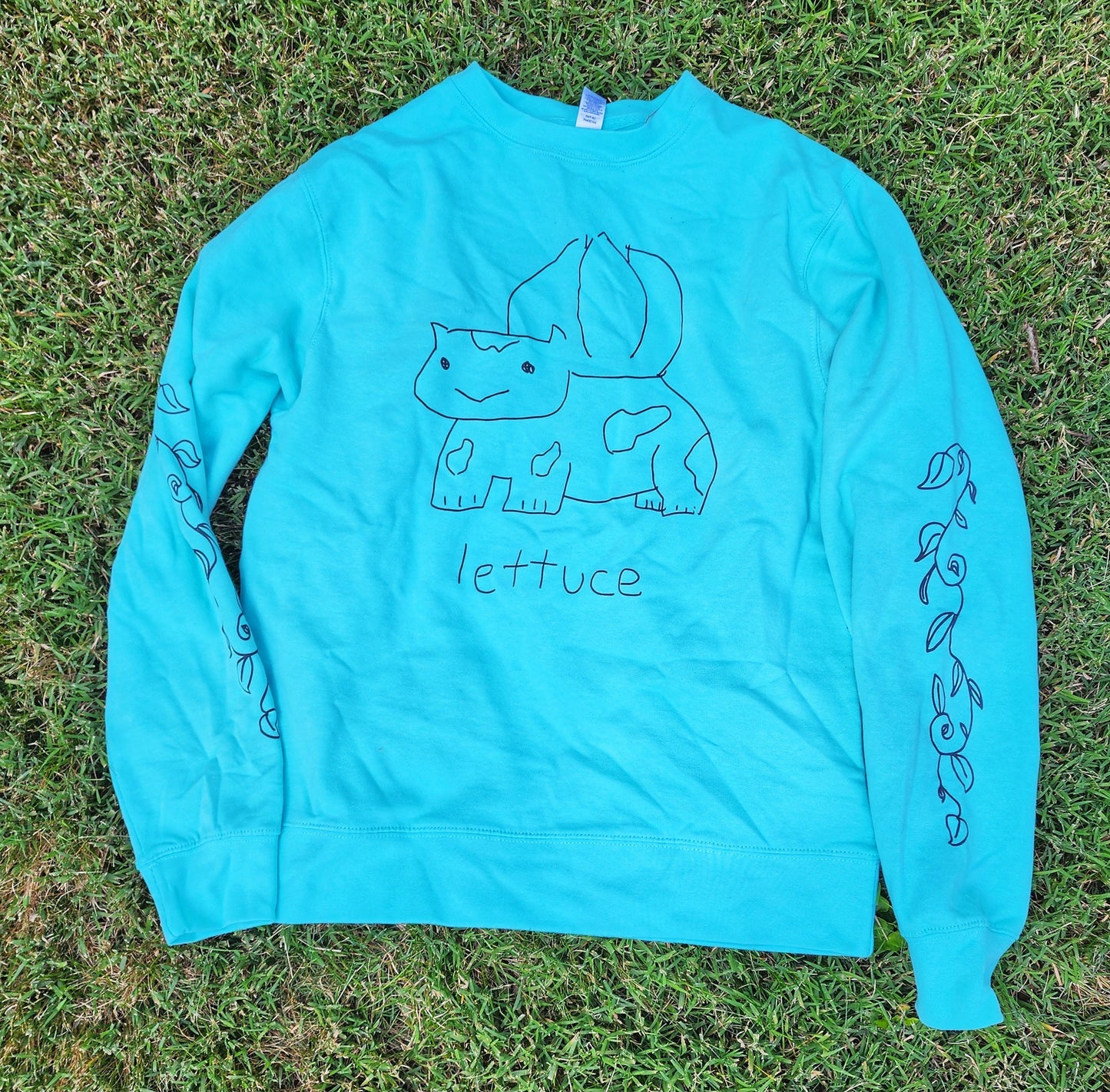 Succulent Friend Crew Neck Sweatshirt, Screen Printed Cotton Gift