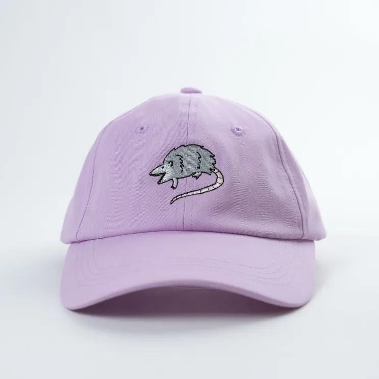 Purple Feral Possum Opossum Baseball Dad Hat