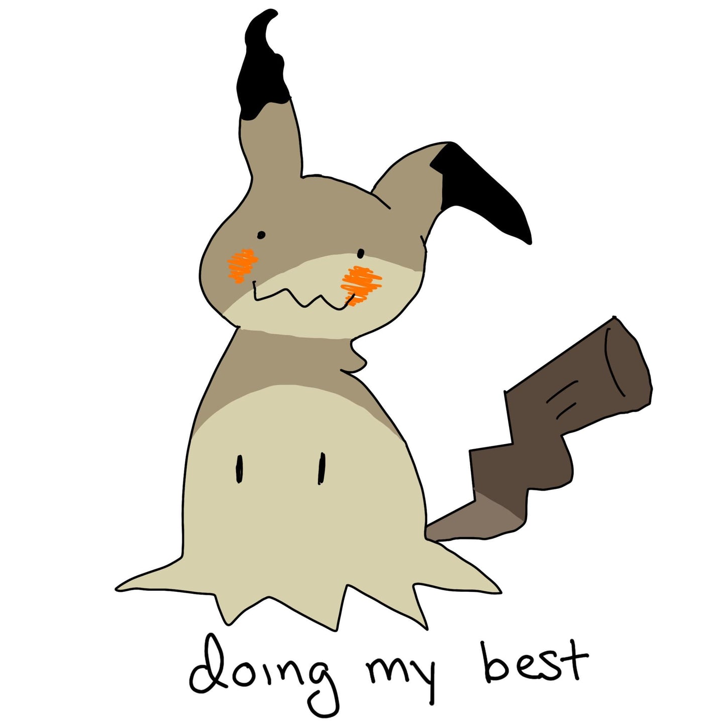 Mimikyu Ghost Earrings: Teardrop Wooden Gaming Jewelry
