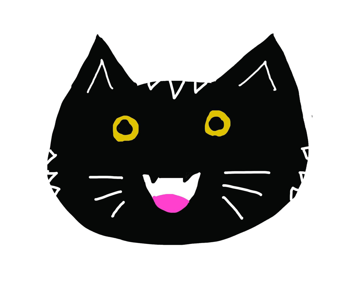 Black and White Cat 1.25" Button