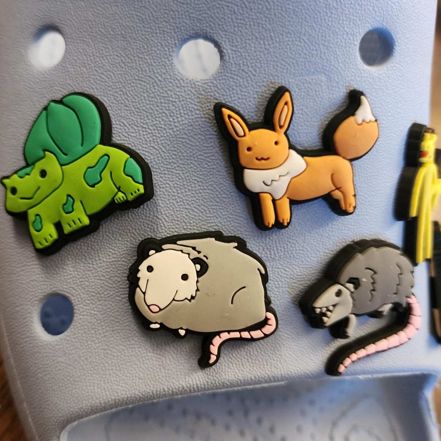 Funny Doodle Shoe Charms: Cat, Possum, Video Game PVC Charms