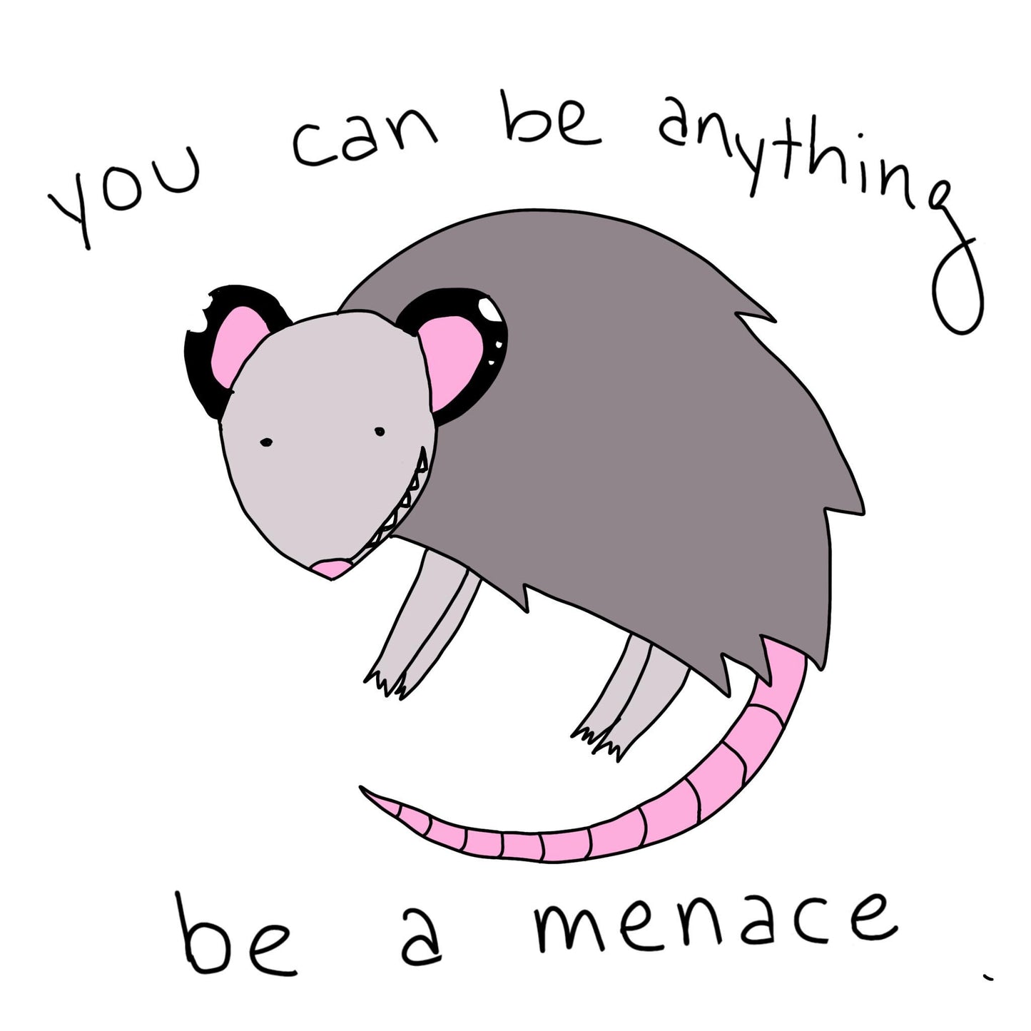 Menace Possum Sublimation T-Shirt: Funny Meme Gift