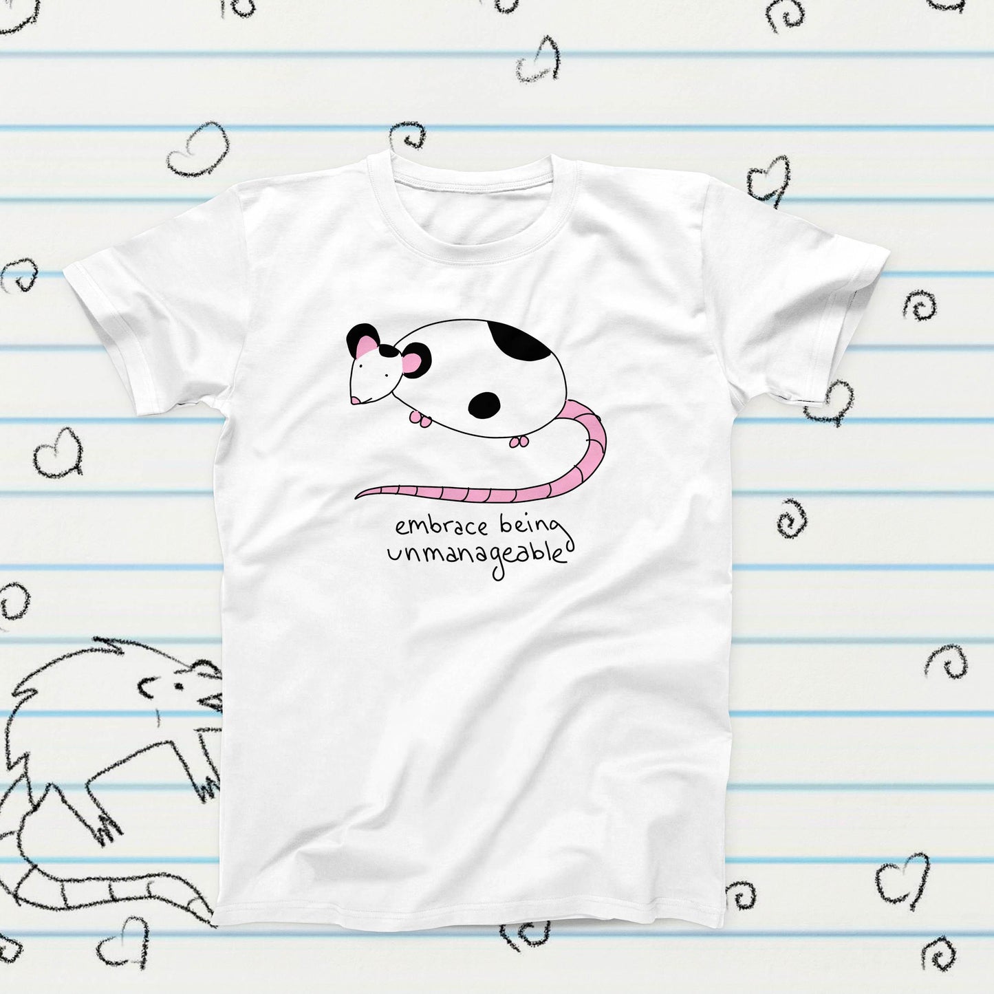 Unmanageable Rat Meme T-Shirt: Funny Possum Graphic Tee