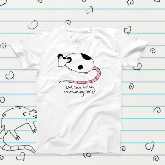 Unmanageable Rat Meme T-Shirt: Funny Possum Graphic Tee