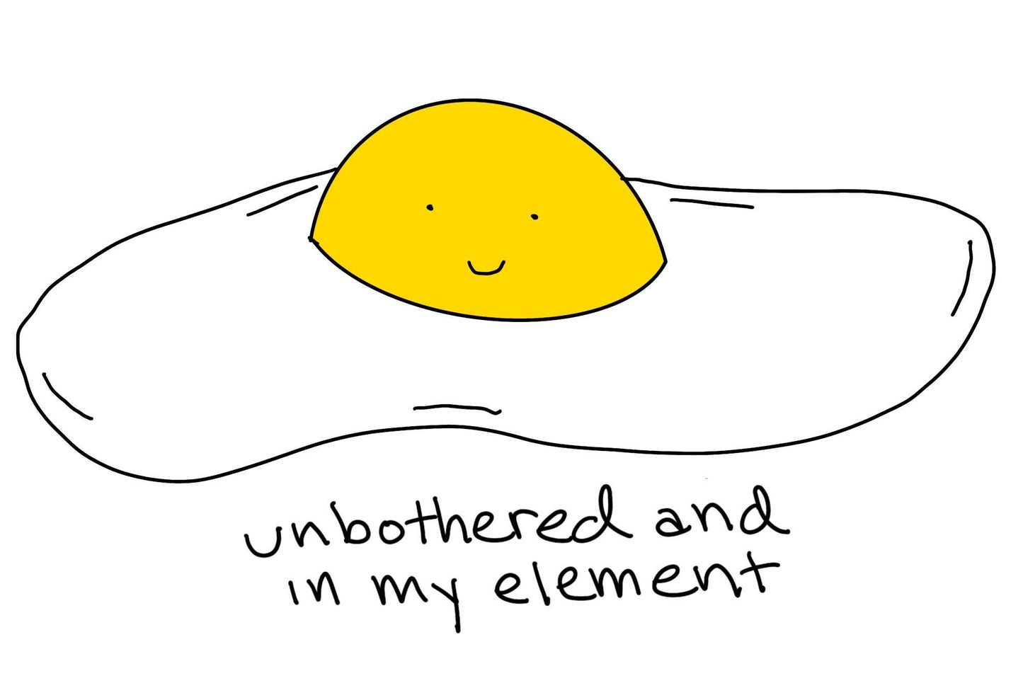 Unbothered and In My Element Fried Egg 1.25" Badge Button