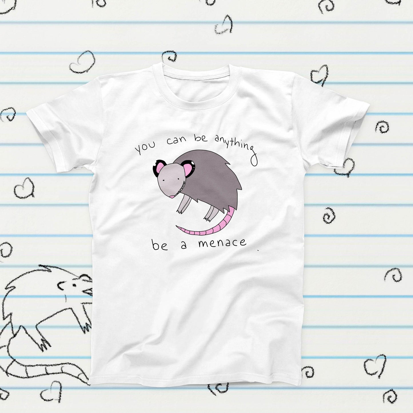 Menace Possum Sublimation T-Shirt: Funny Meme Gift