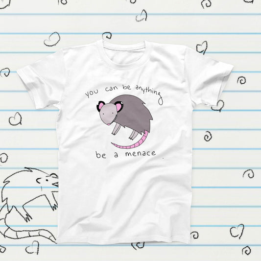 Menace Possum Sublimation T-Shirt: Funny Meme Gift