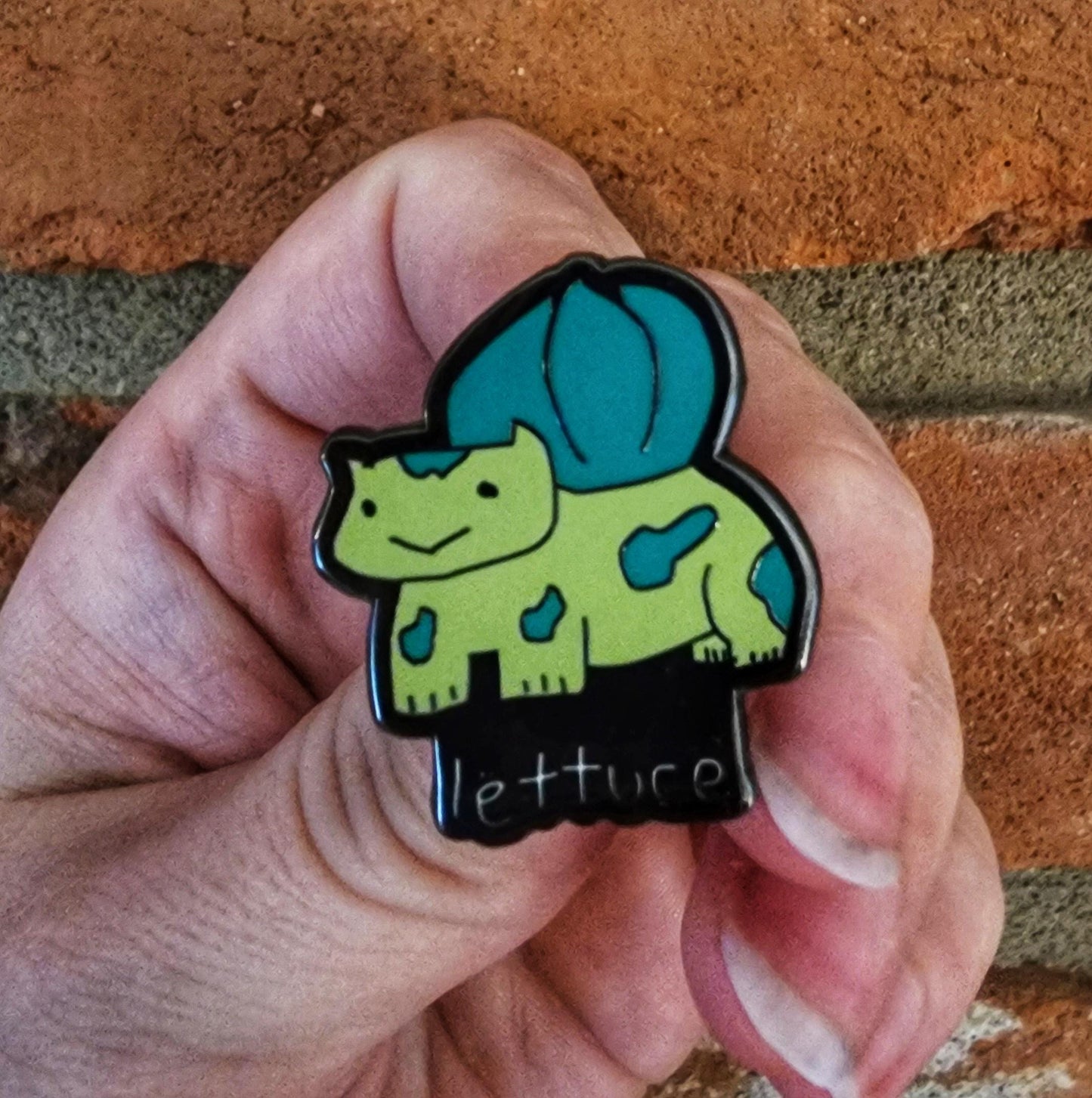 Lettuce Grass Type Friend Enamel Pin