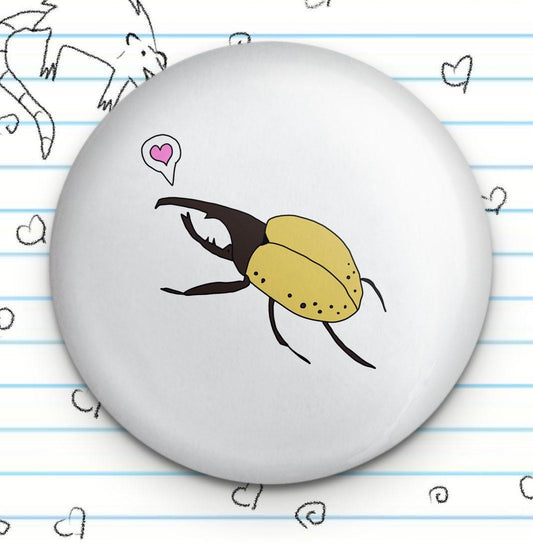 Beetle Heart 1.25" Button