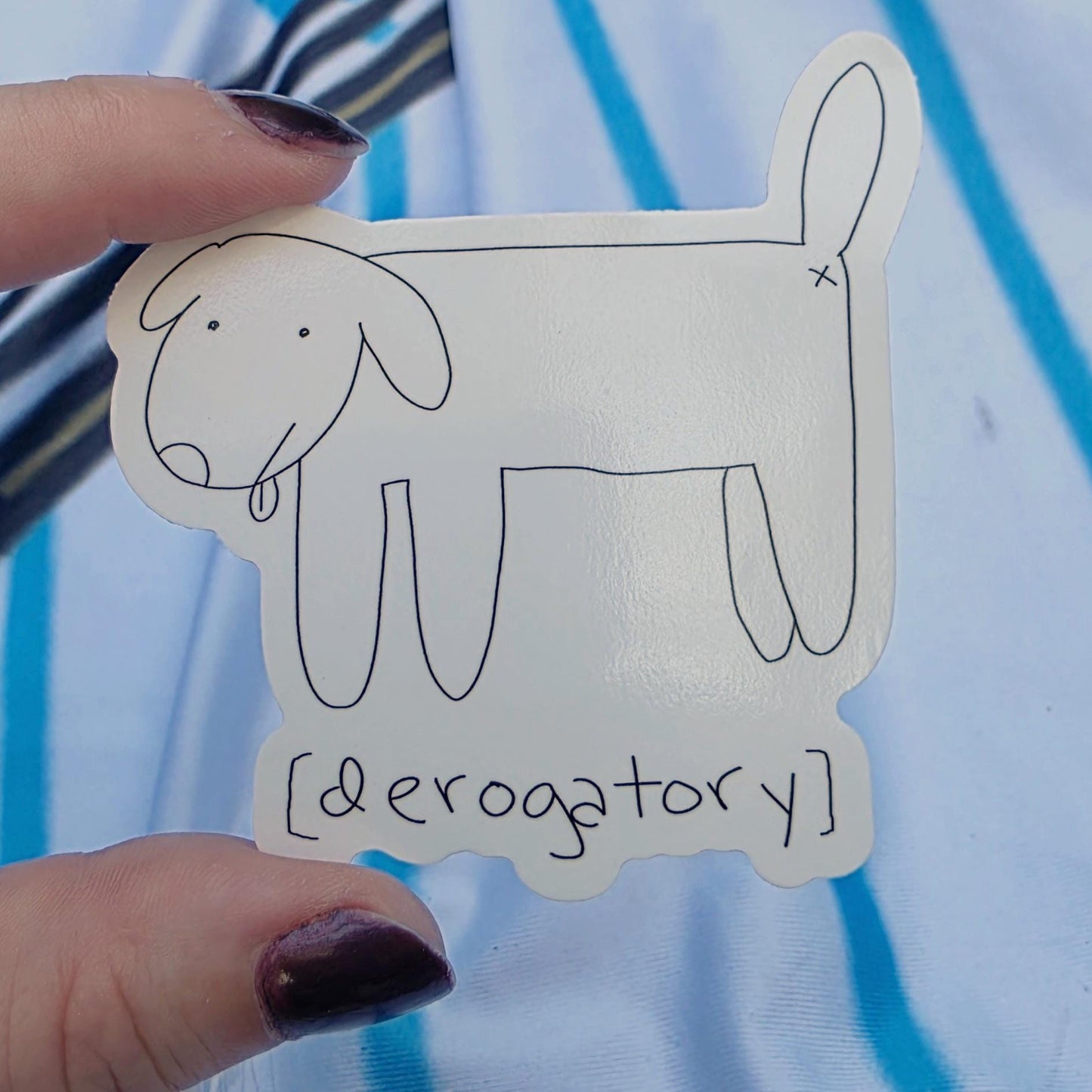 Derogatory Dog Meme Vinyl Die-Cut Sticker