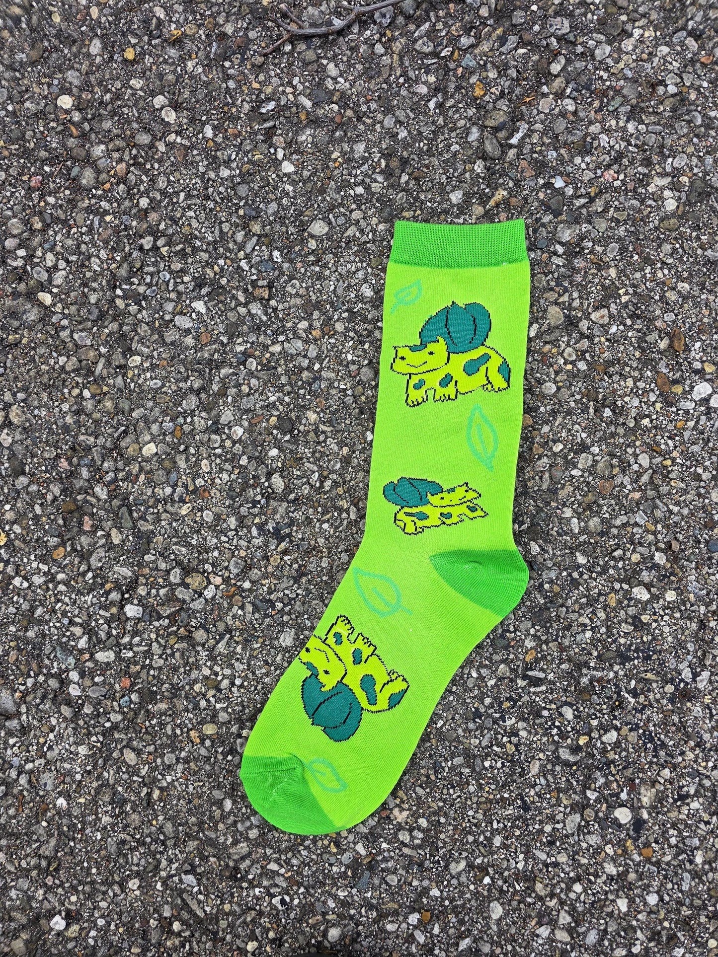 Lettuce Grass Type Woven Socks: Funny Video Game Socks